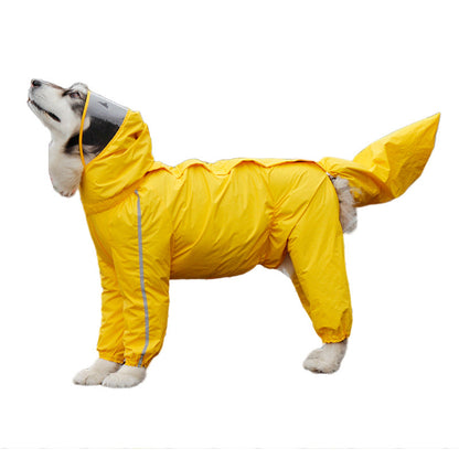 Medium and large dog poncho in a simple protective design for dogs, shown against a plain background