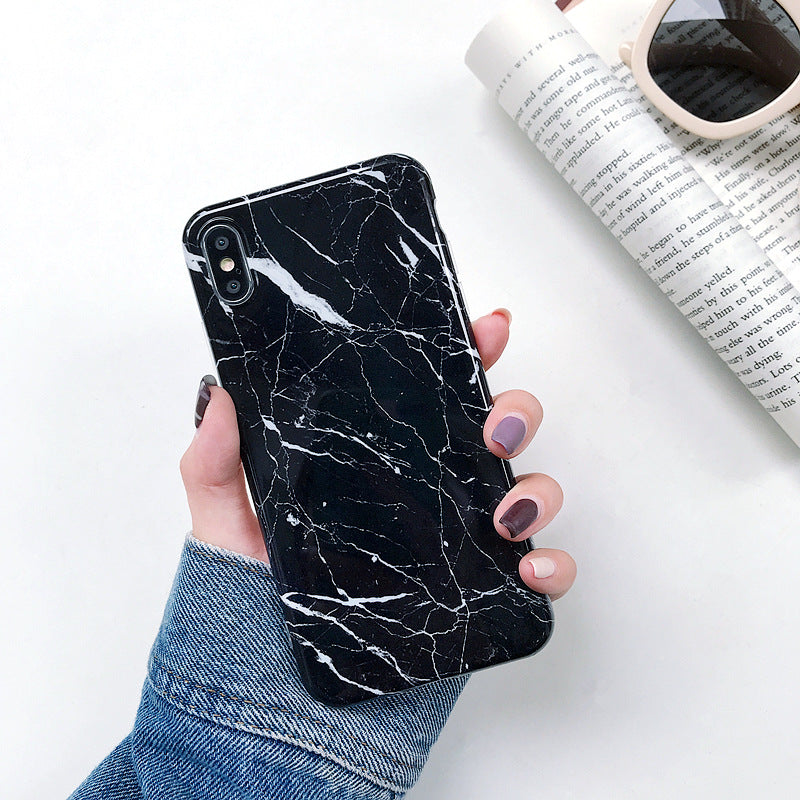 Smooth marbled silicone soft case compatible with Apple iPhone 11 Pro Max