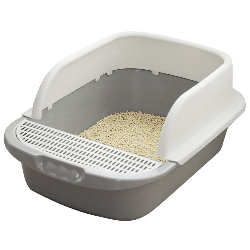Baby Cat deodorant excrement basin sand basin, white plastic litter box for cats