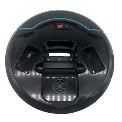 Smart robot vacuum cleaner in a sleek circular design with sensors for automated floor cleaning