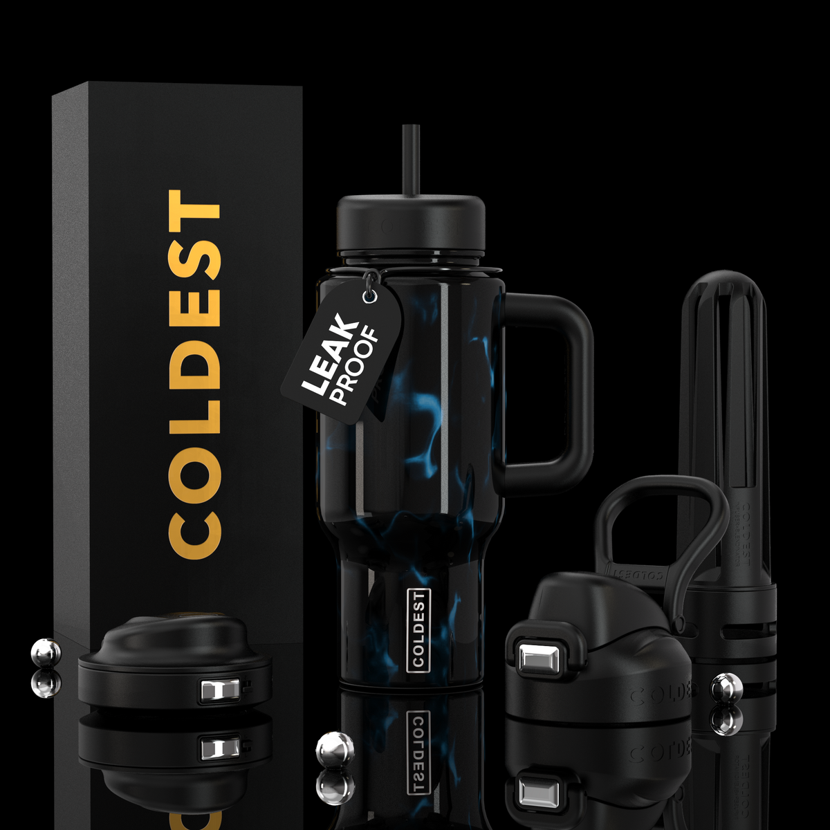 Coldest Limitless Ultra v8 24oz insulated water bottle in blue opal with a sleek design and durable construction.