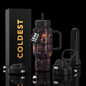 Coldest Limitless Ultra v8 24oz stainless steel tumbler with black lid, sleek design, and double-wall insulation for hot and cold drinks