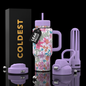 Coldest 24oz Limitless Ultra v8 insulated tumbler in black with a sleek design and stainless steel construction.