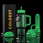 Coldest Limitless Ultra v8 24oz green energy drink with vibrant green label and sleek design.