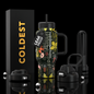 Coldest Limitless Ultra V8 24oz water bottle with a sleek design and vibrant herbal-themed graphics on the surface.