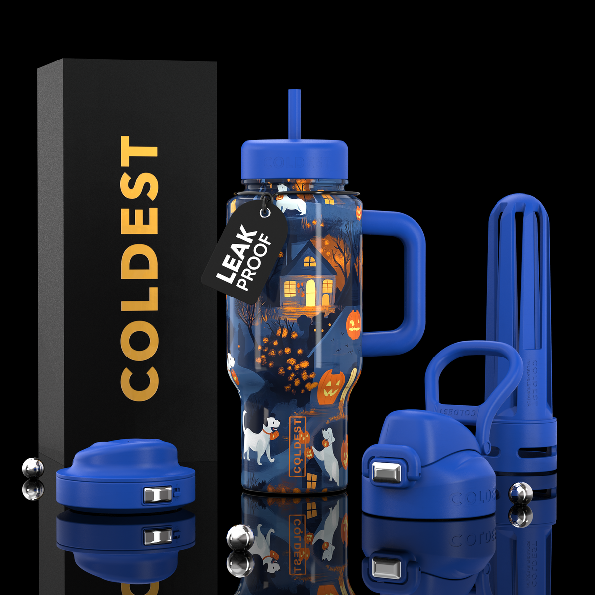 Coldest Limitless Ultra V8 24oz water bottle with paw print design, durable stainless steel, and leak-proof lid for active hydration.