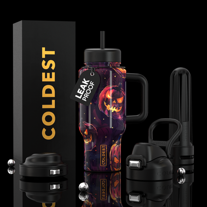 Coldest Limitless Ultra v8 24oz energy drink with pumpkin patch flavor in a sleek can.