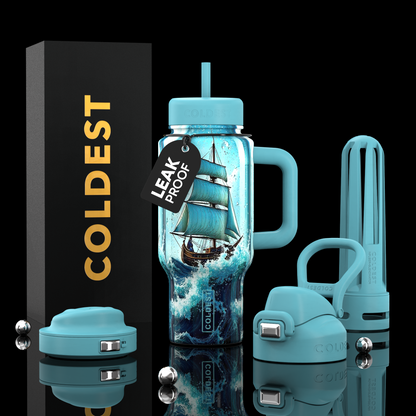 Coldest Limitless Ultra V8 24oz water bottle with spill-proof lid and sleek design, ideal for on-the-go hydration.