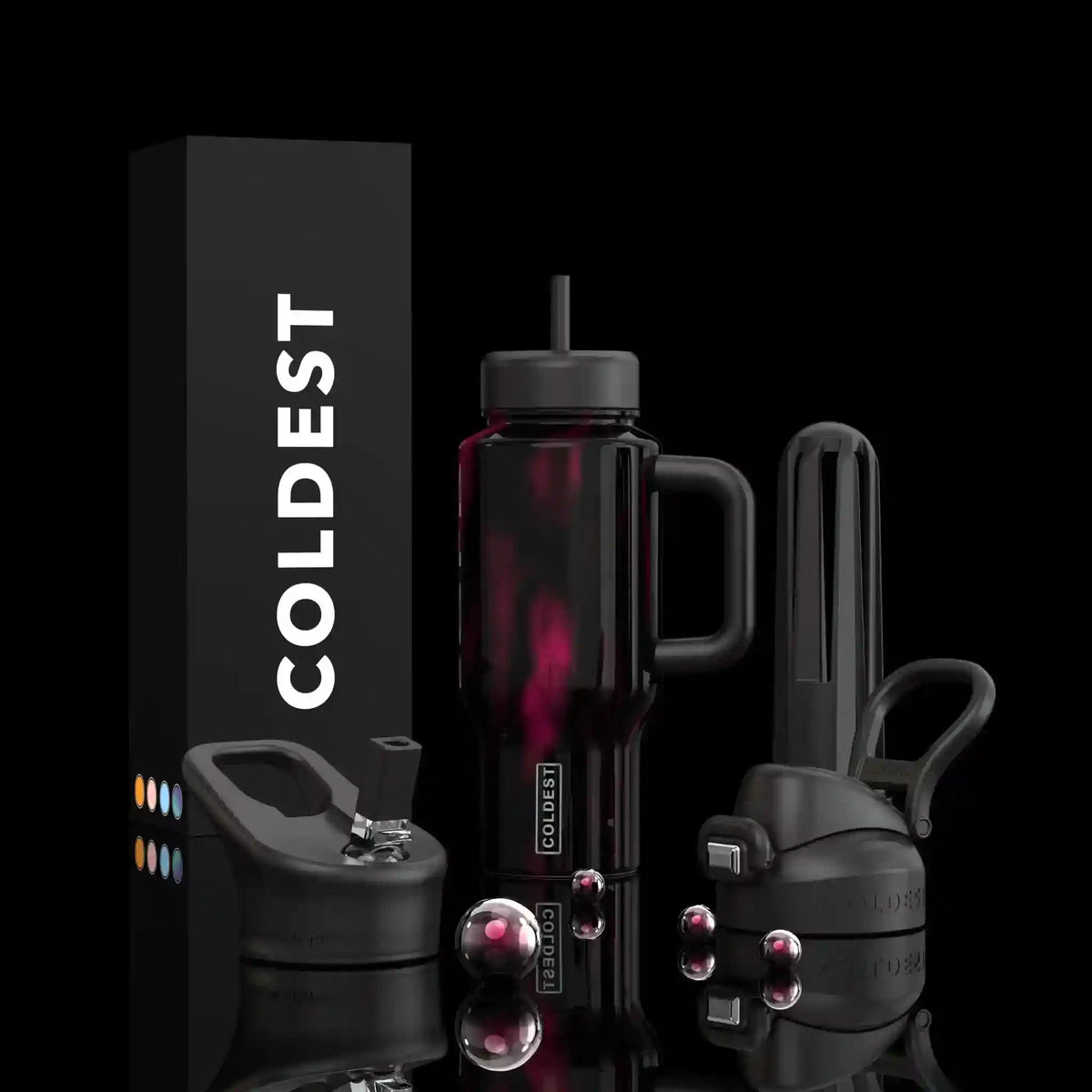 Coldest Limitless Ultra V8 24oz sports water bottle with a sleek design and vibrant blue color, featuring the Coldest brand logo.
