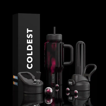 Coldest Limitless Ultra V8 24oz sports water bottle with a sleek design and vibrant blue color, featuring the Coldest brand logo.