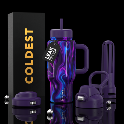 Coldest Limitless Ultra v8 24oz bottle with vibrant label, showcasing the energy drink's colorful design and branding.