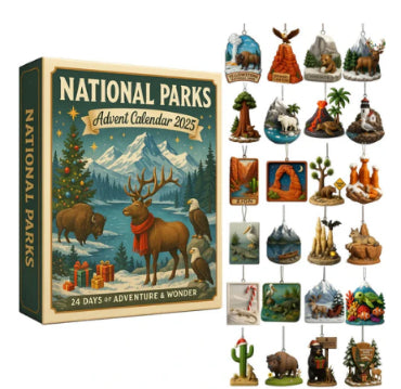 Acrylic blind box Christmas decoration with a festive mystery design in clear acrylic
