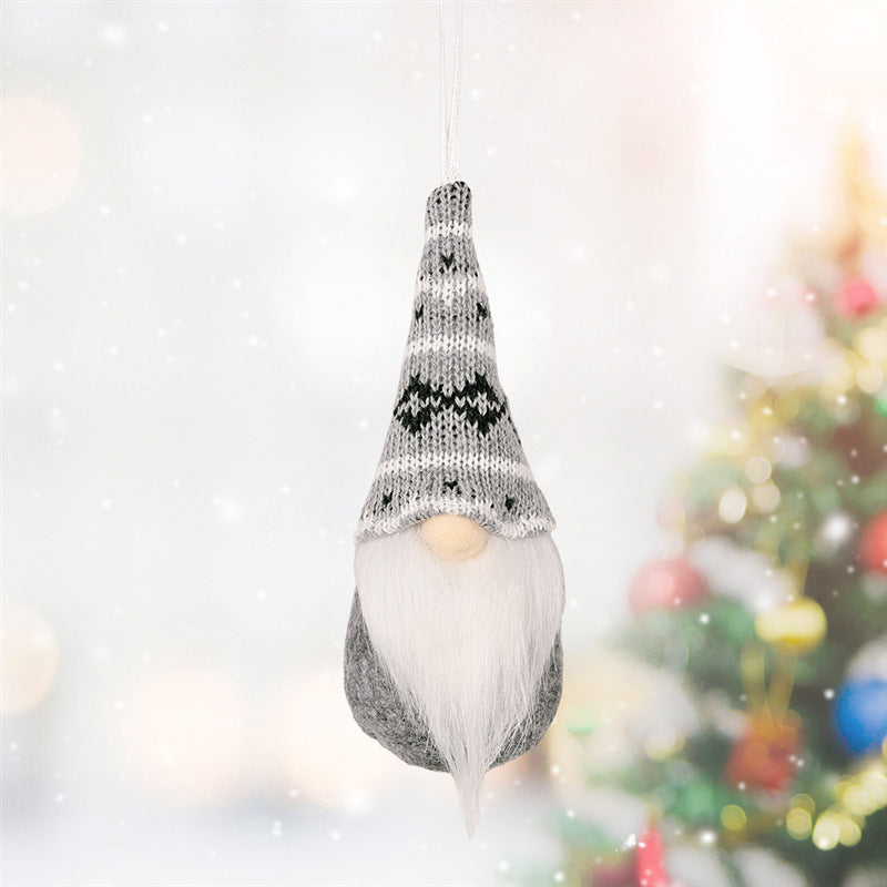 Christmas knitted small pendant decoration in festive holiday design