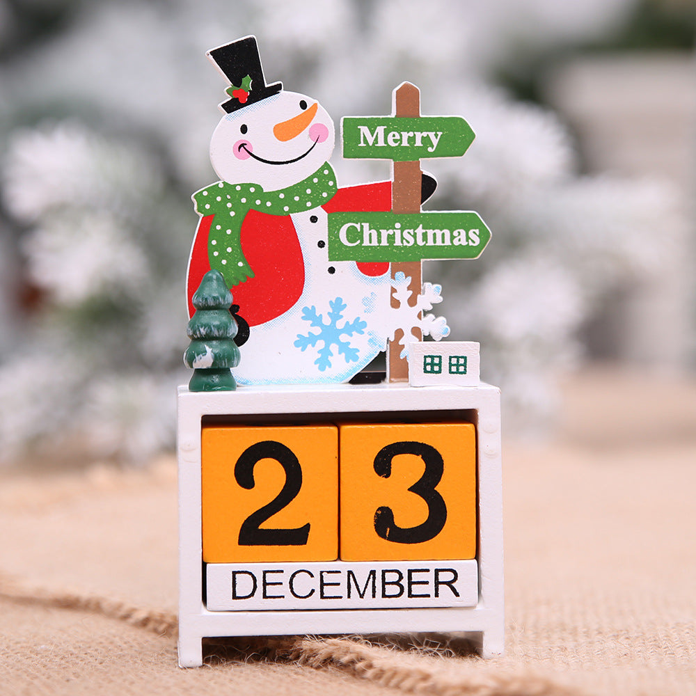 Christmas wooden calendar decorations by My Store for seasonal countdown display