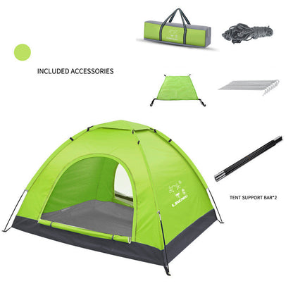 Single-layer outdoor camping beach tent in compact dome style