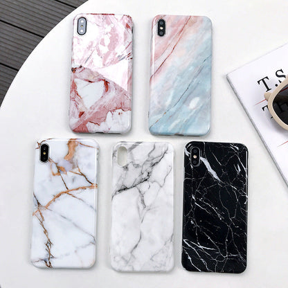Smooth marbled silicone soft case for Apple iPhone 11 Pro Max, flexible protective phone cover