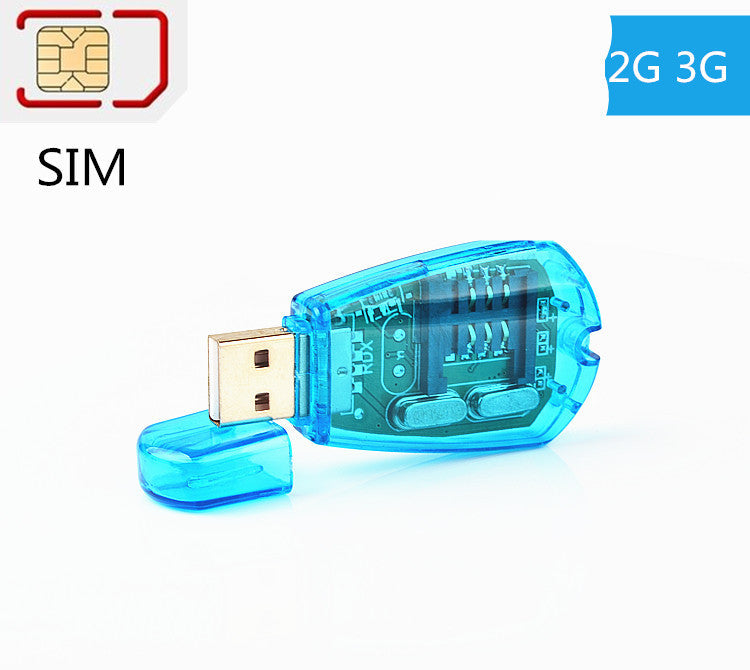Mobile phone SIM card reader device in compact black design, My Store brand