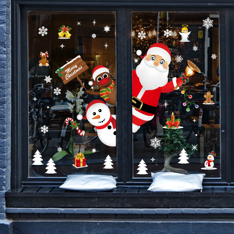 Christmas decorations store window stickers in festive holiday designs by My Store