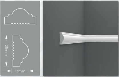Ready to Go Wall Molding Kit - 3 Upper & 3 Bottom Frames | Easy Installation