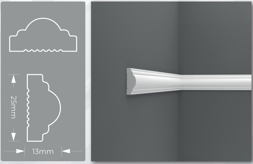 Ready to Assemble Wall Molding Package - 3 Vertical Frames | Easy Installation
