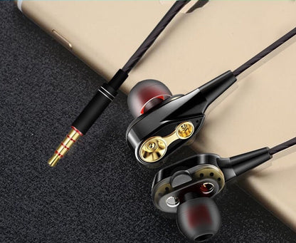Dynamic headphones over-ear design with cushioned ear cups and adjustable headband