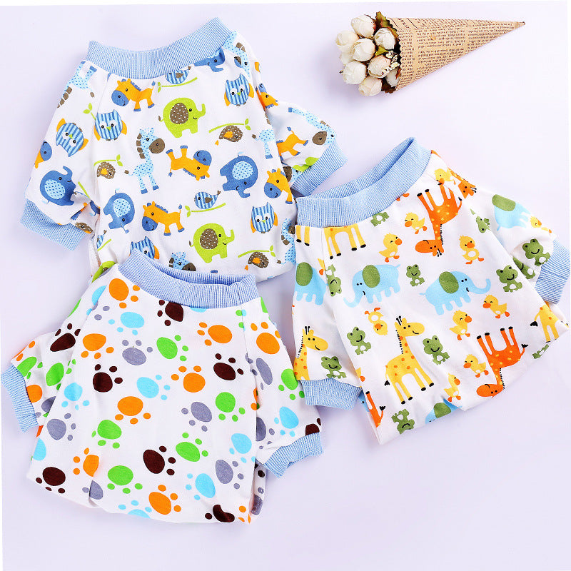 Cotton four-legged knit dog clothes in a soft, comfortable design