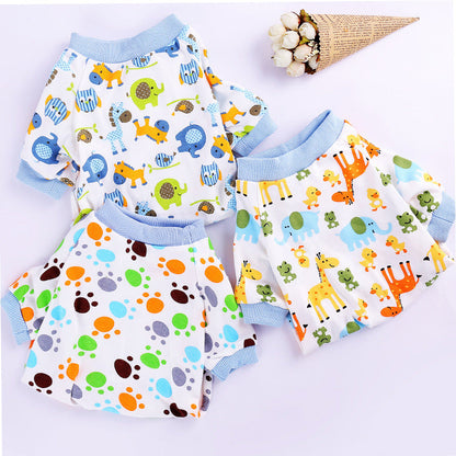 Cotton four-legged knit dog clothes in a soft, comfortable design