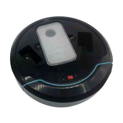 Smart robot vacuum cleaner by My Store, round black robotic vacuum with charging dock