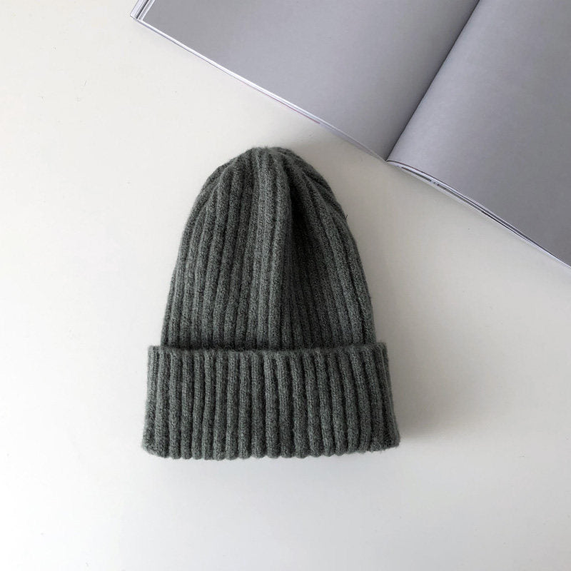 Warm knitted hat by My Store in soft textured fabric, front view