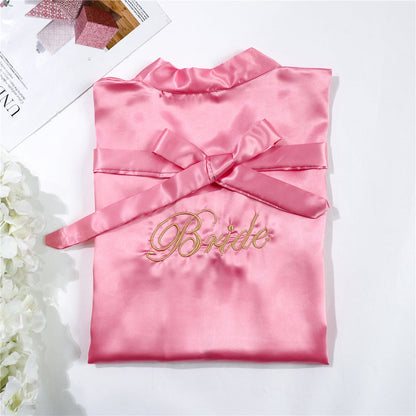 Bridal simulation silk pajamas nightgown by My Store