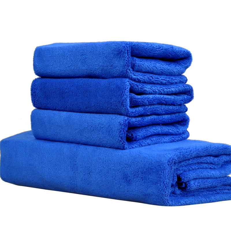 Clean Car Wash Special Towel, 60x160cm microfiber drying towel in blue and gray striped design