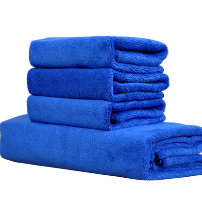 Clean Car Wash Special Towel, 60x160cm microfiber drying towel in blue and gray striped design