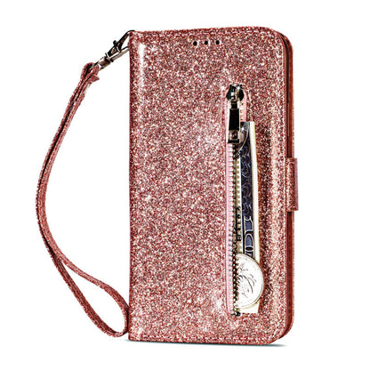 Black zipper phone case with zip closure and protective phone compartment