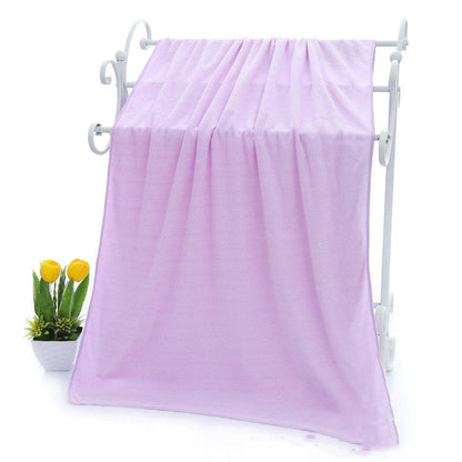 Absorbent microfiber bath towels by My Store, soft textured fabric displayed neatly folded