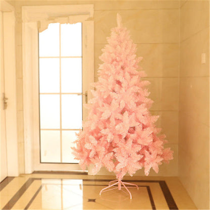 Pink pointed gradient Christmas tree decoration with a soft color transition and festive shape