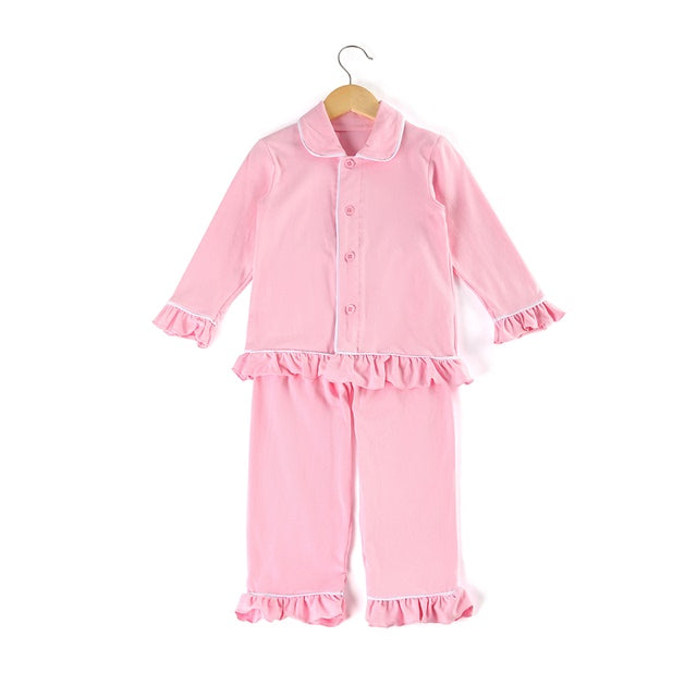 Red Christmas children's clothing, soft cotton solid-color outfit by My Store