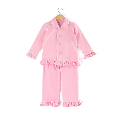 Red Christmas children's clothing, soft cotton solid-color outfit by My Store