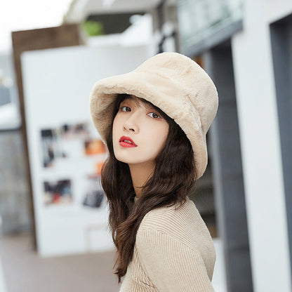 Warm fur hat in a soft, cozy design beveled for winter wear