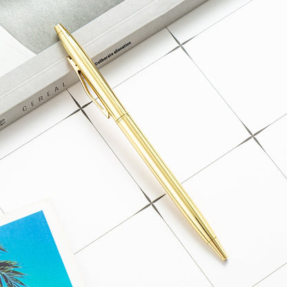 Gold-plated Little Gao Shi ballpoint pen with a polished finish and clip