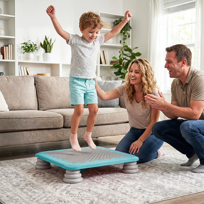 Kids mini trampoline with 25.5-inch size, non-slip foot pads, suitable for children, by GBruno Store.