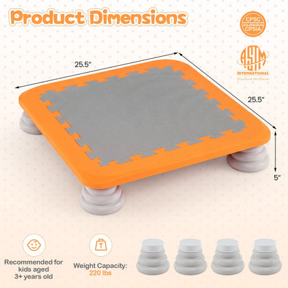 Kids mini trampoline with a 25.5-inch size, non-slip foot pads, suitable for children, by GBruno Store.