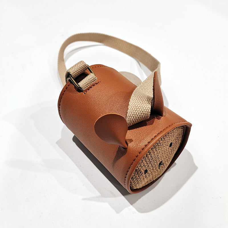3D rabbit bucket crossbody children's waist bag in a playful compact design