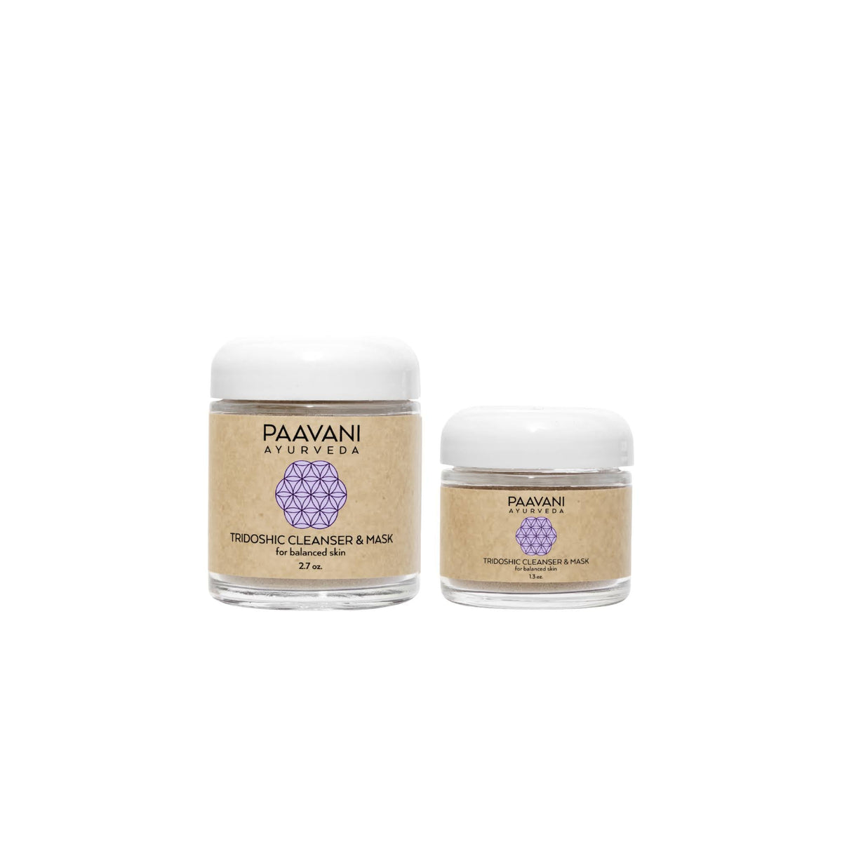 Paavani Ayurveda Tridoshic Cleanser and Mask with Ayurvedic cleansing grains for balanced, radiant skin.