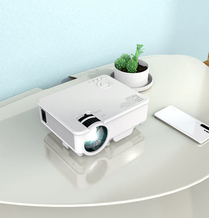 Wireless portable projector by My Store in compact design, showing lens, vents, and control panel.