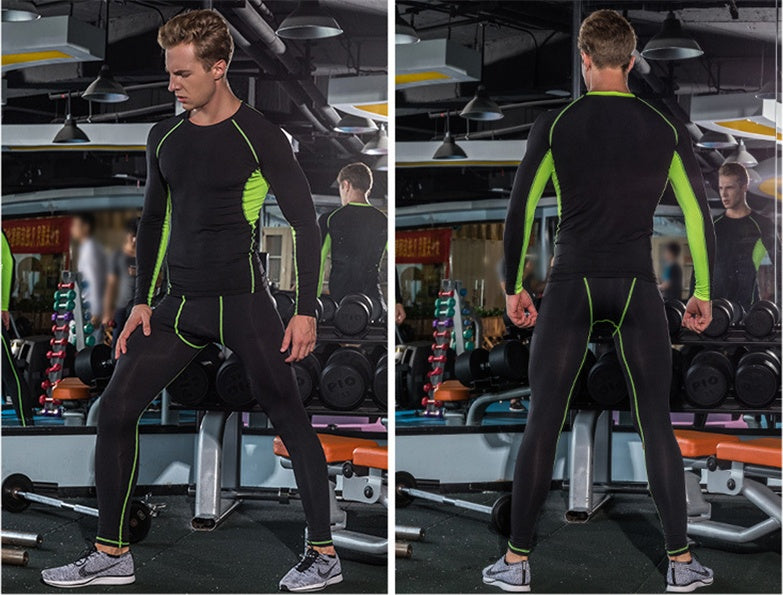 Men's winter thermal underwear set, warm long-sleeve base layer and matching bottoms; My Store brand