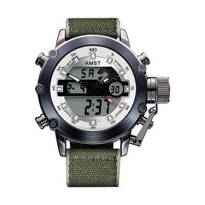 Men's multi-functional casual sports waterproof electronic watch with digital display and durable wristband