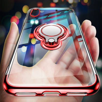Magnetic ring mobile phone case holder compatible with smartphones