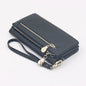 Chic women's long urban style wallet by BACKUPMYFILESNOW® featuring multiple card slots and a sleek design.