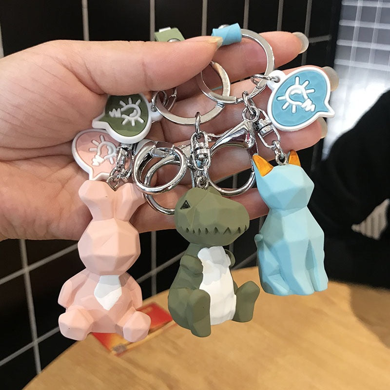 Cute dinosaur keychain key ring in a playful fashion design from My Store