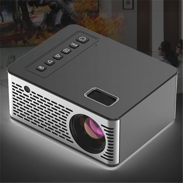 USB smart projector, compact design for displaying videos, presentations, and images on a screen